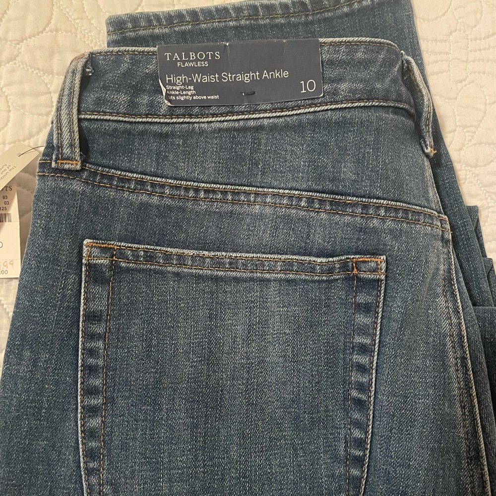 Talbots high waisted straight leg ankle jeans